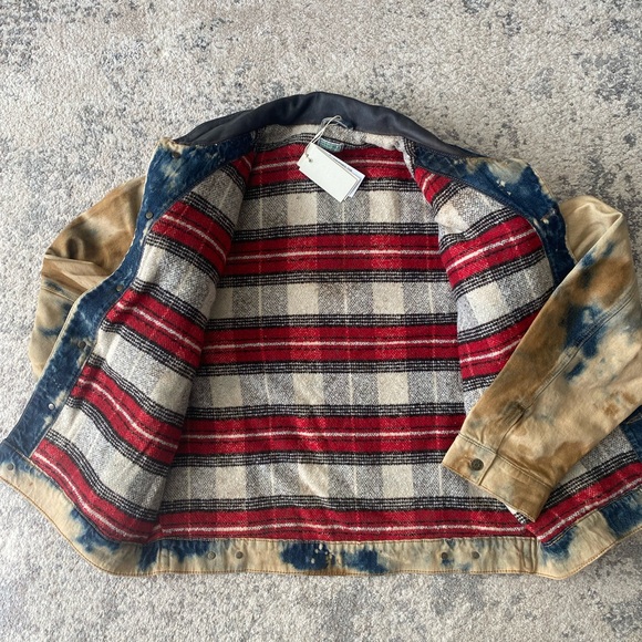 Guess USA - Bleached Denim Trucker Jacket Acid Savas Wash - Picture 6 of 9